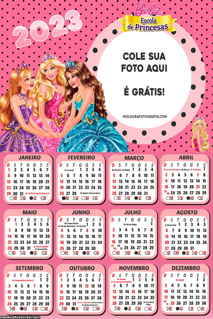 Calendário Amigas da Barbie 2023