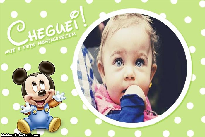 Mickey Baby Cheguei Moldura