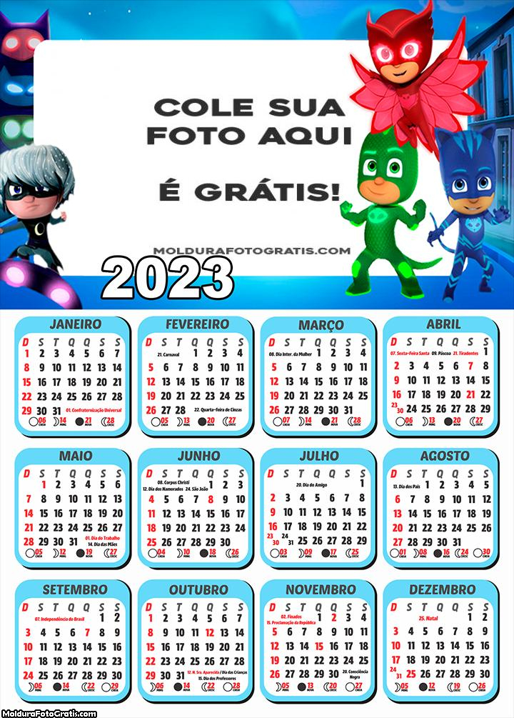 Calendário PJ Masks 2023