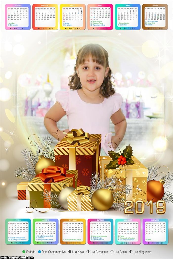 Calendário Presentes de Natal 2019