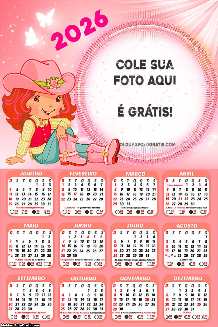 Calendário da Moranguinho 2026