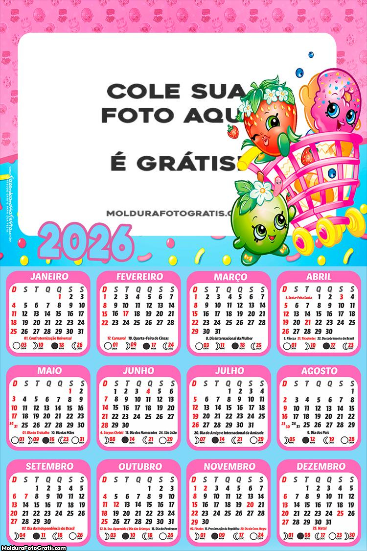 Calendário Shopkins 2026