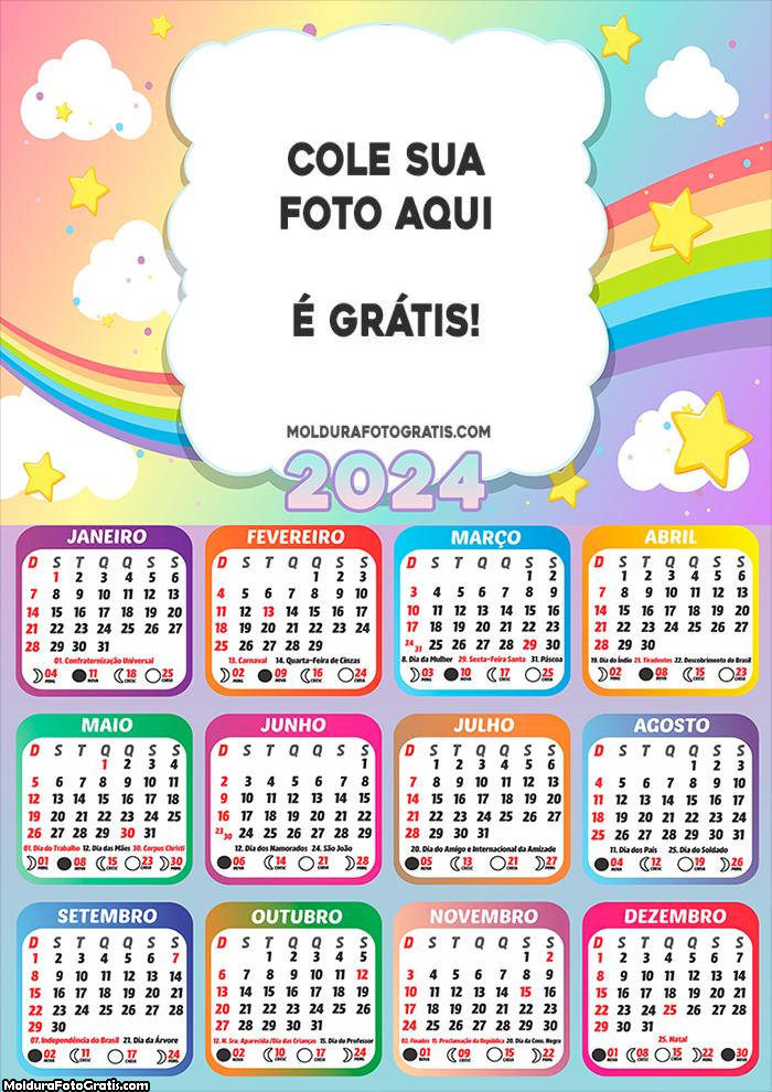 Calendário Arco Íris 2024