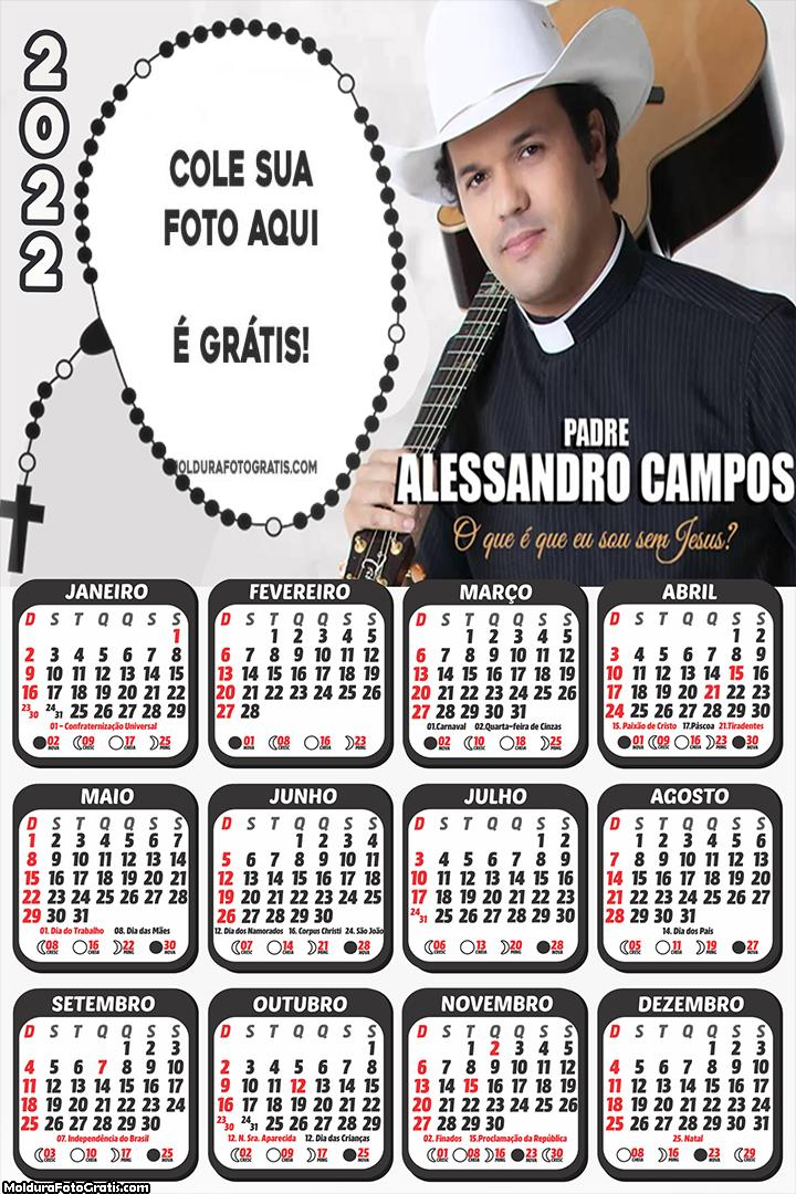Calendário Padre Alessandro Campos 2022
