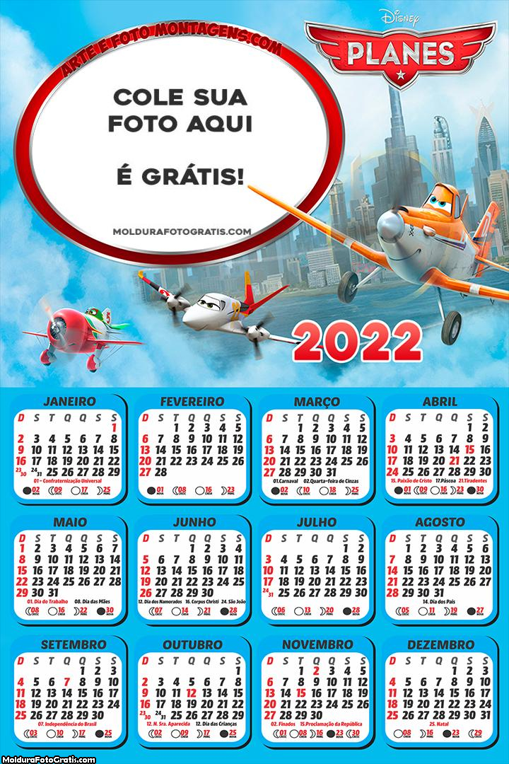 Calendário Aviões Desenho 2022