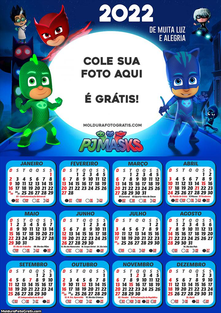 Calendário PJ Masks 2022