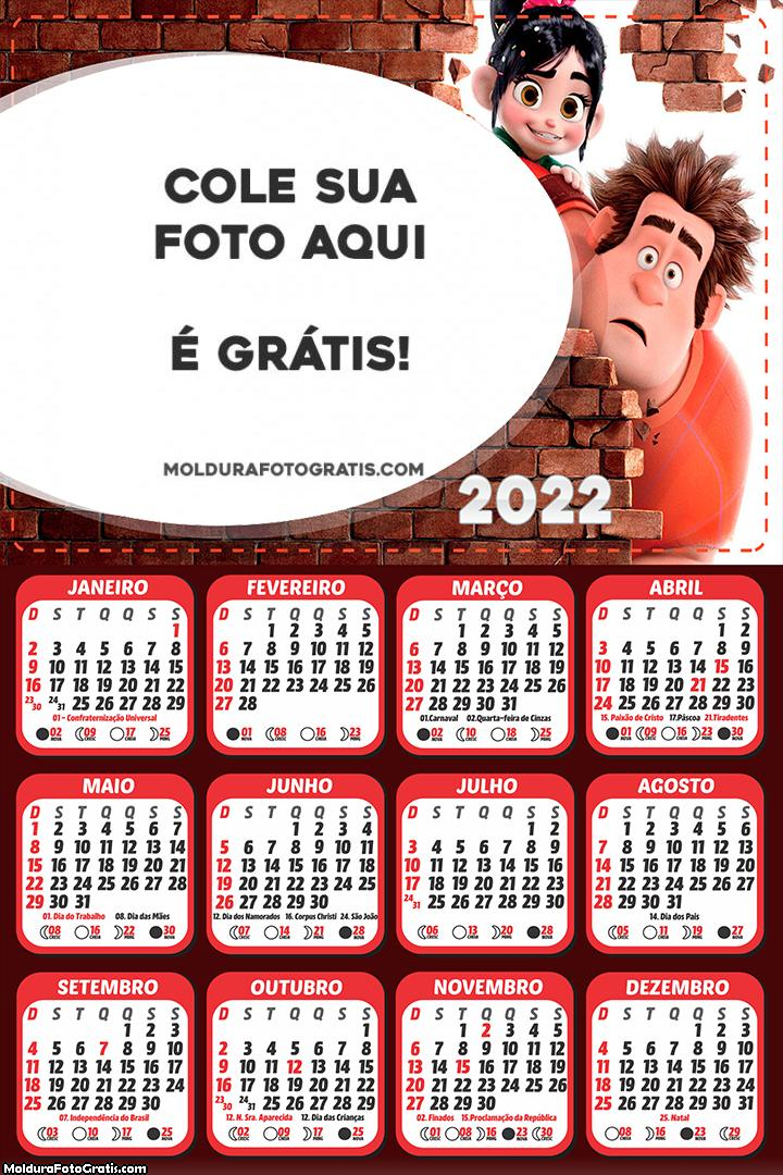 Calendário Detona Ralph 2022