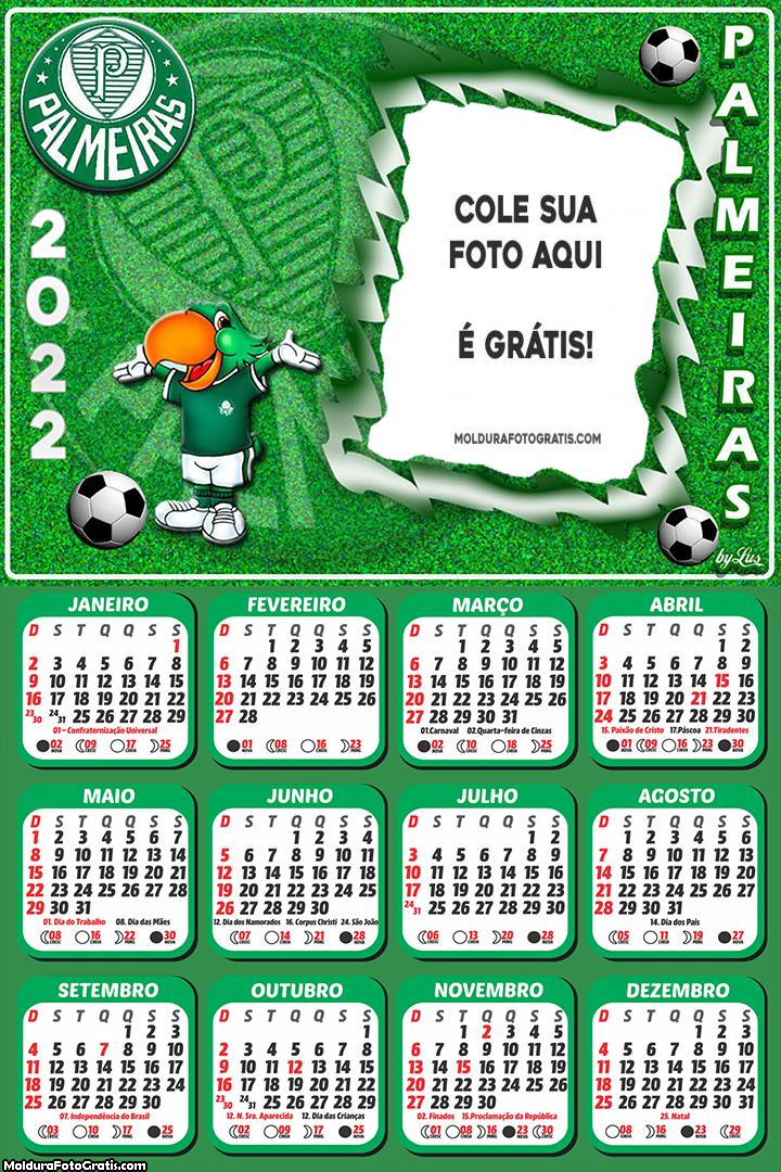 Calendário Palmeiras Infantil 2022