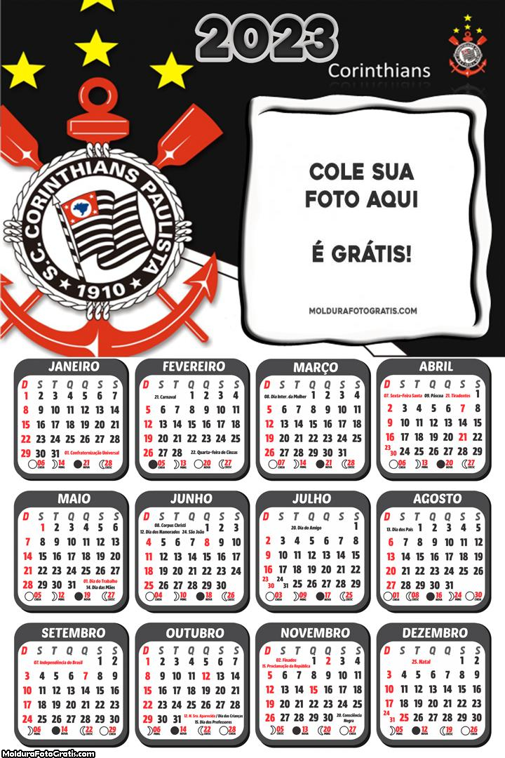 Calendário Timão Corinthians 2023