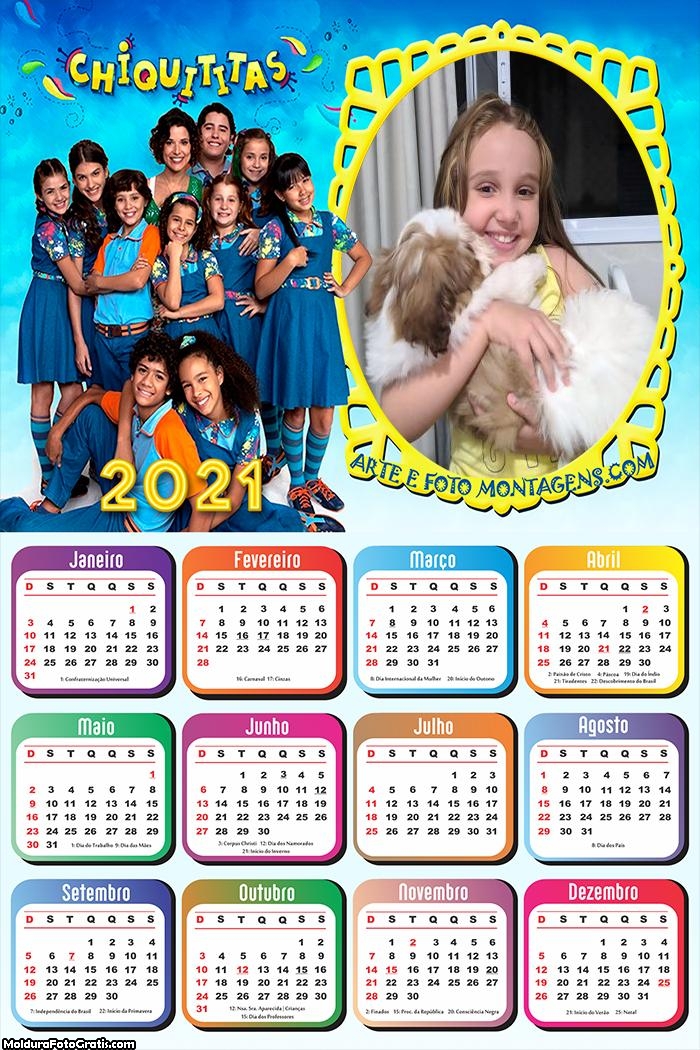 Calendário das Chiquititas 2021