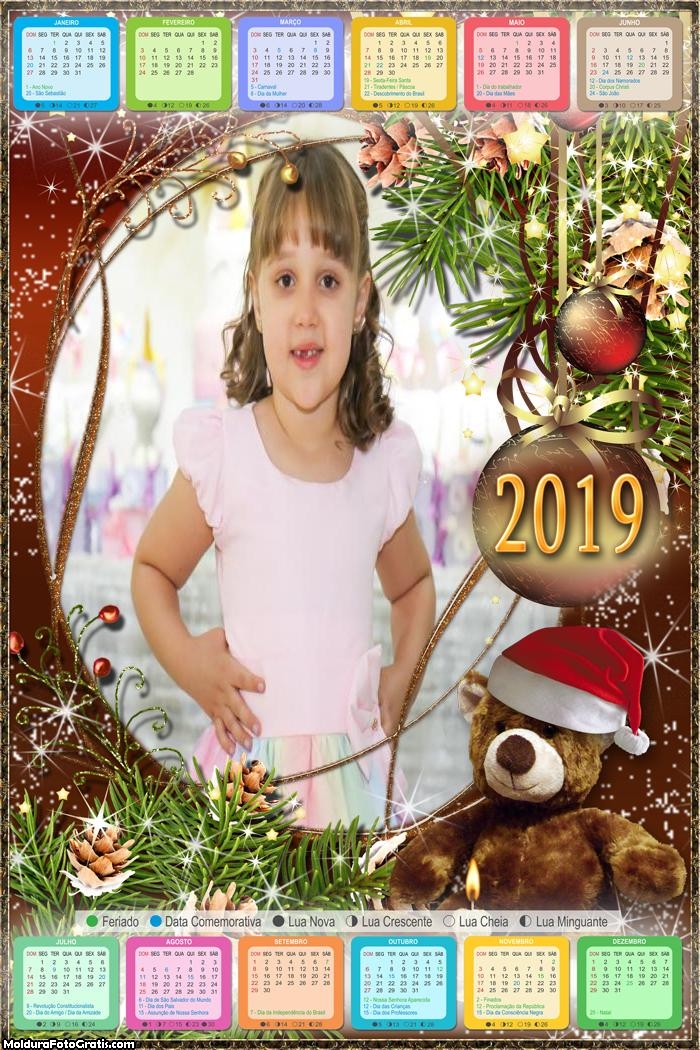 Calendário Urso Noel 2019