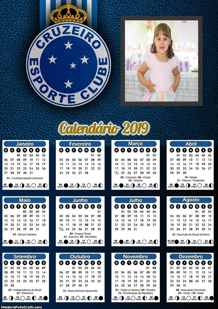 Calendário do Cruzeiro 2019