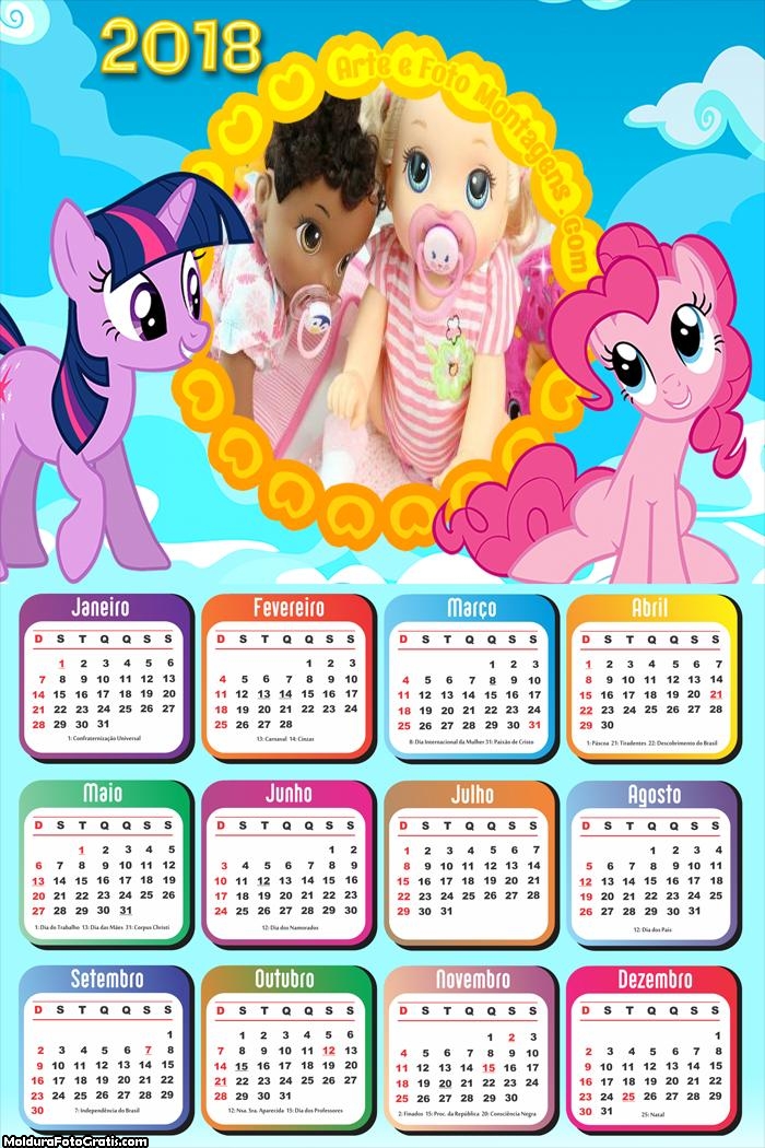 Calendário My Little Pony 2018