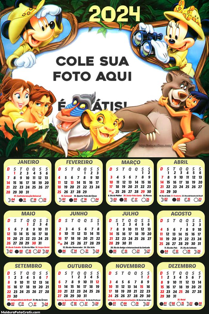 Calendário Mickey Safari 2024