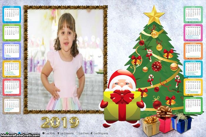 Calendário Papai Noel na Árvore de Natal 2019