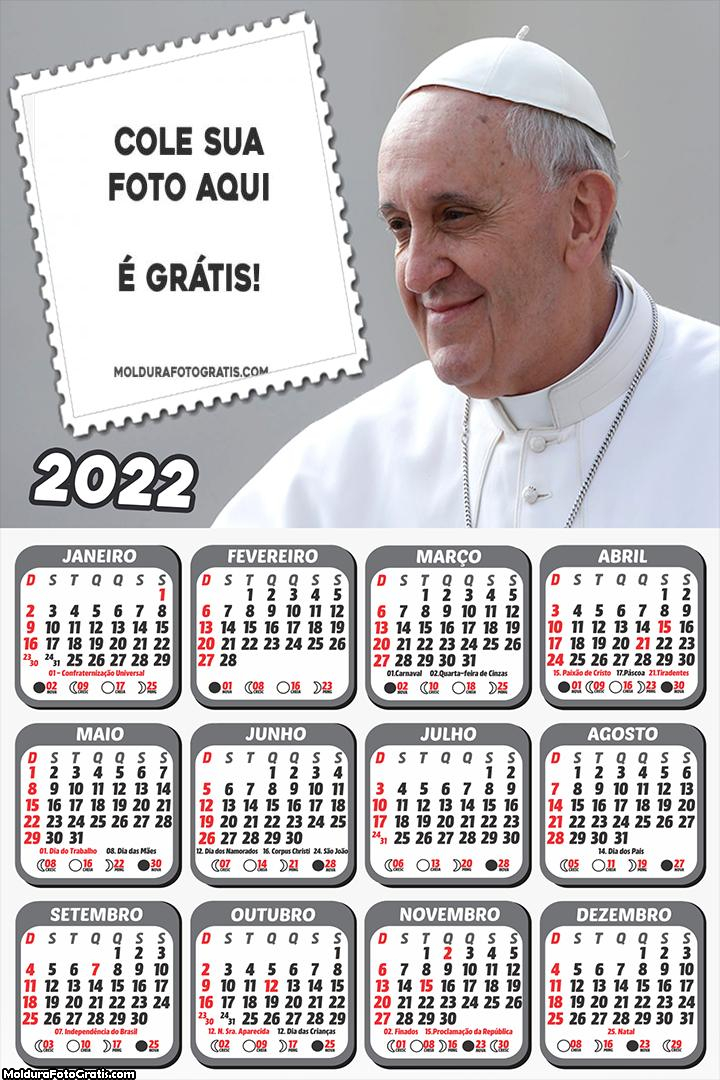 Calendário Papa Francisco 2022