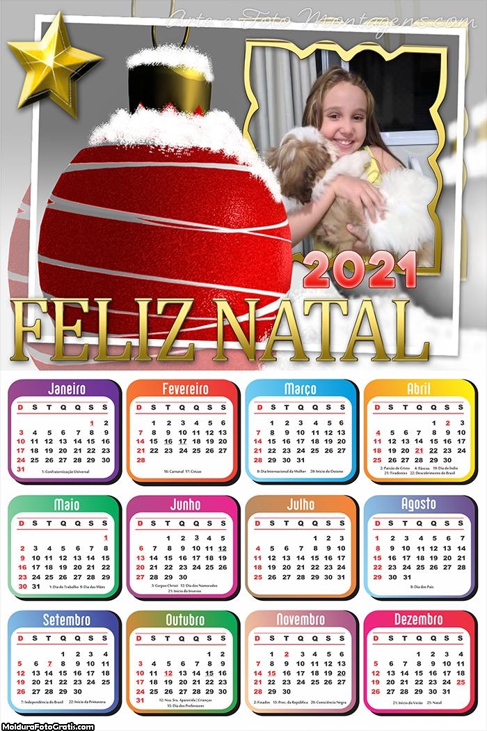 Calendário Bola Natalina 2021