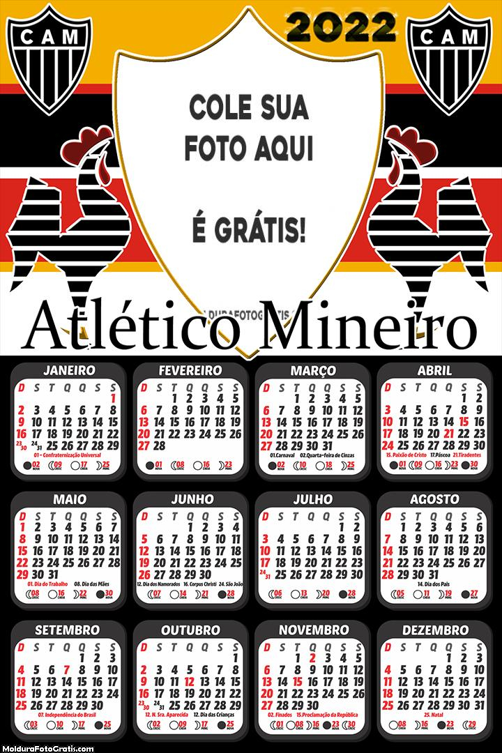 Calendário Atlético Mineiro Galo 2022