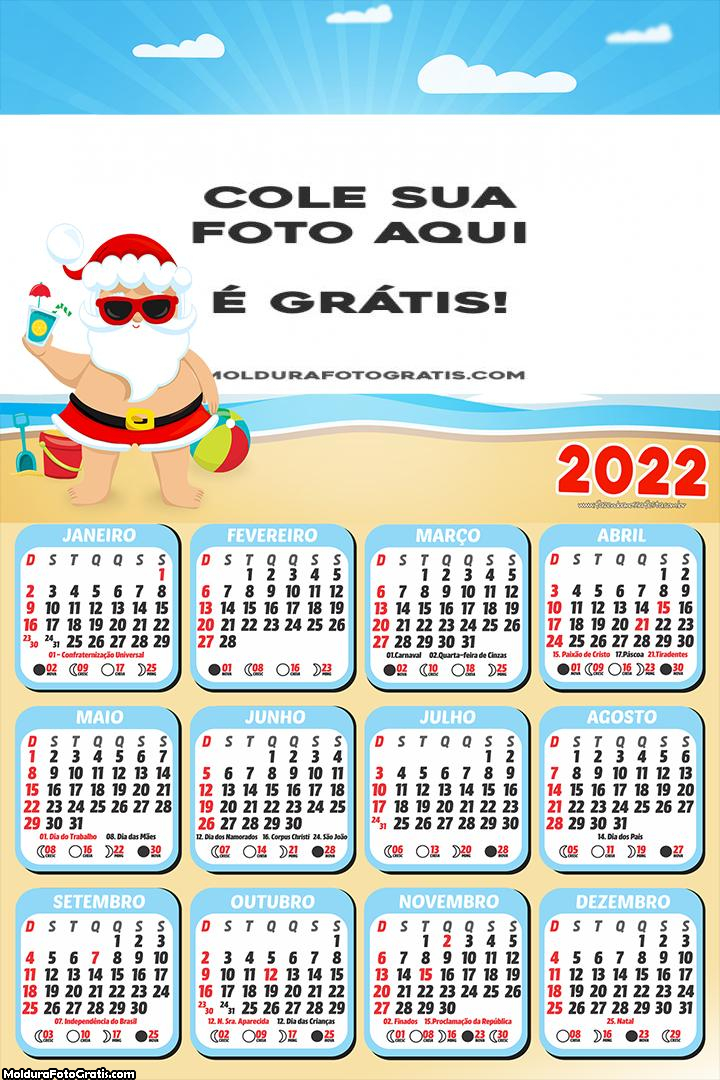 Calendário Papai Noel de Férias 2022