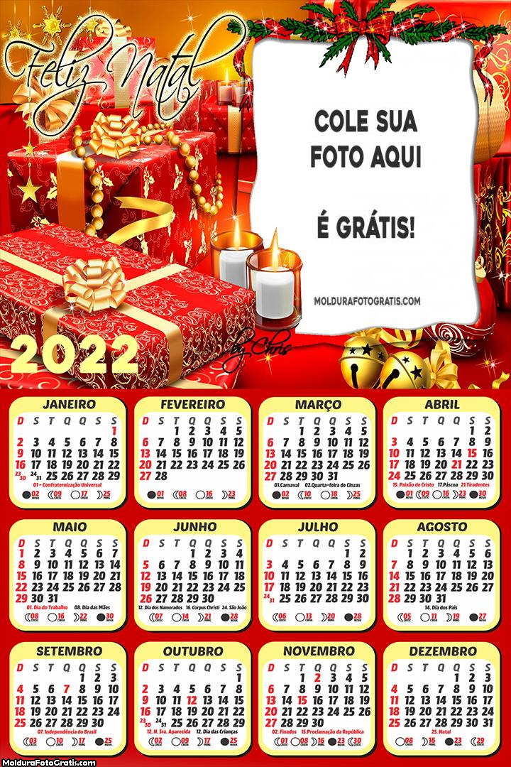 Calendário Moldura Feliz Natal 2022