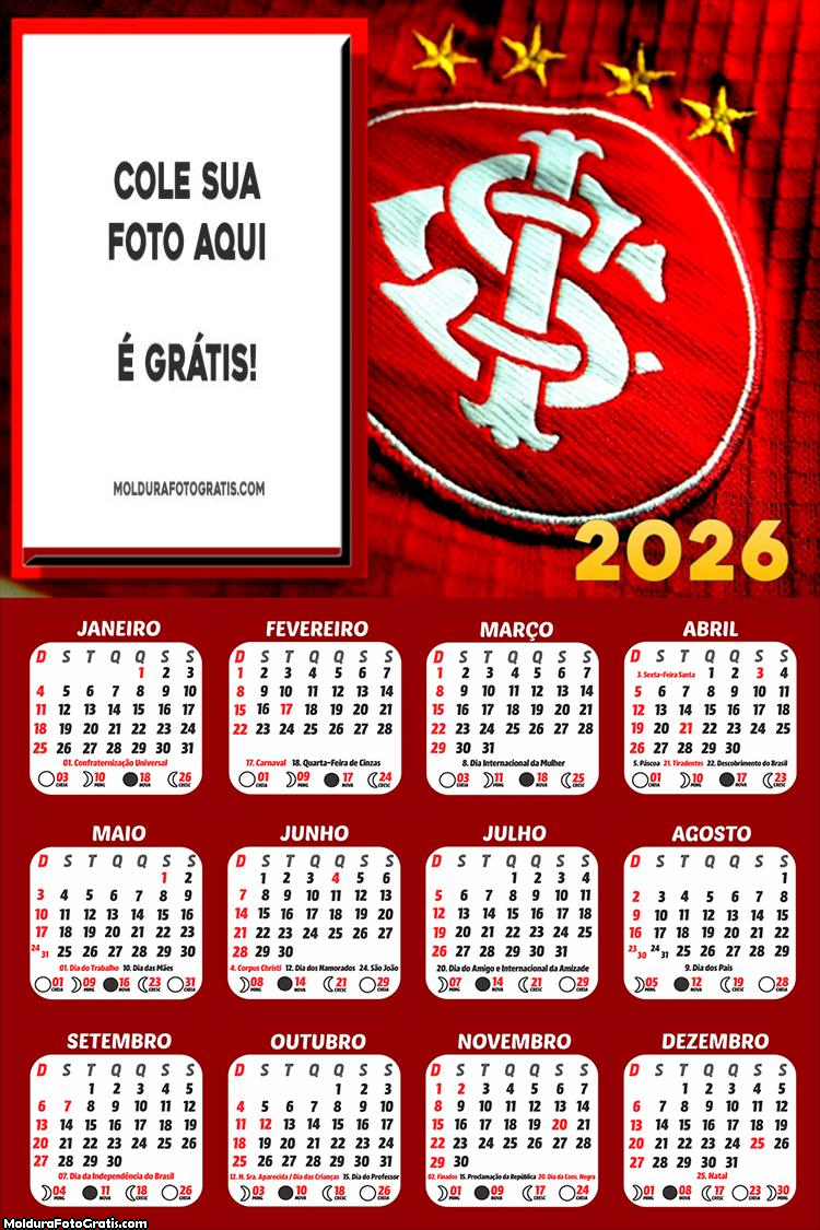 Calendário Internacional Time Futebol 2026