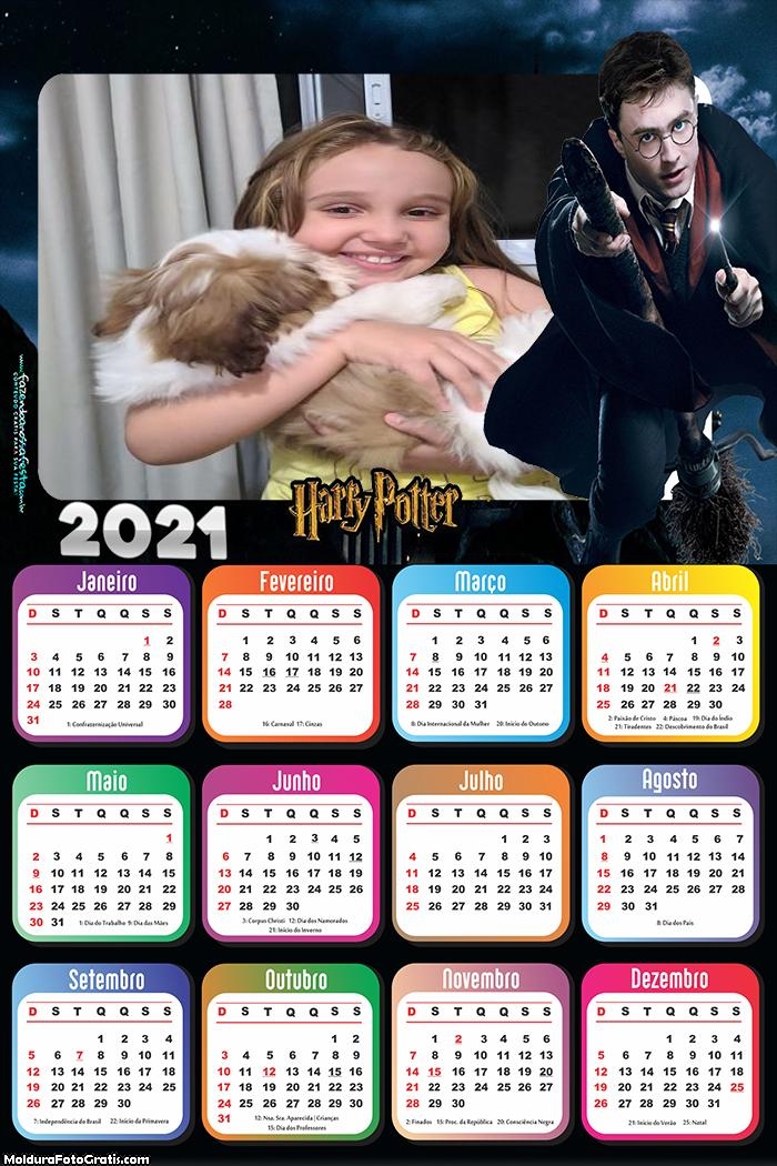 Calendário Harry Potter 2021