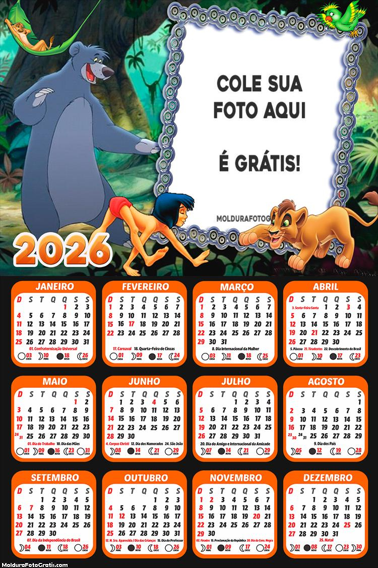 Calendário Tarzan 2026