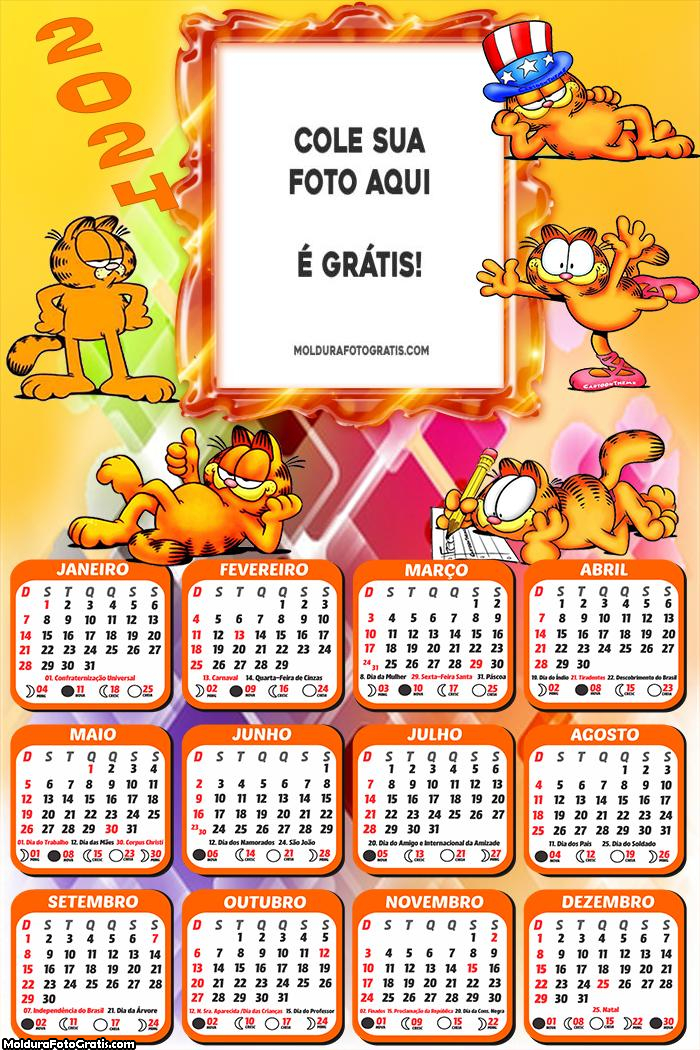 Calendário Garfield 2024