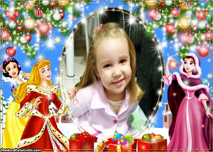Moldura Natal Princesas Disney