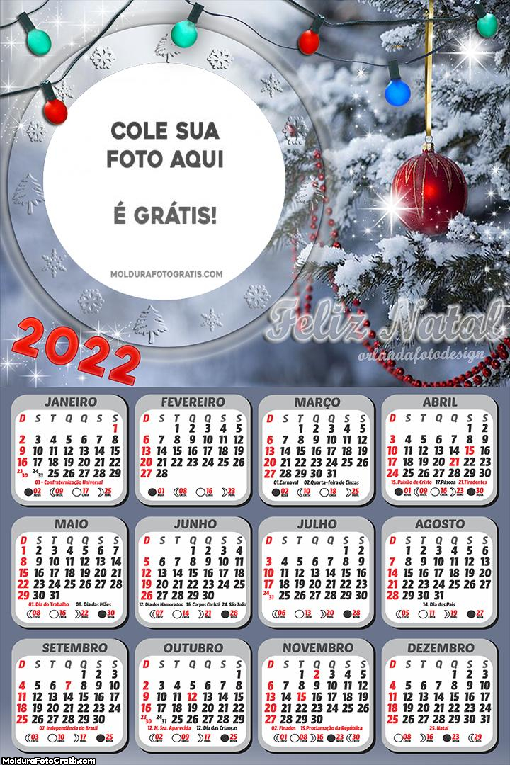 Calendário Luzes de Árvore Natalina 2022