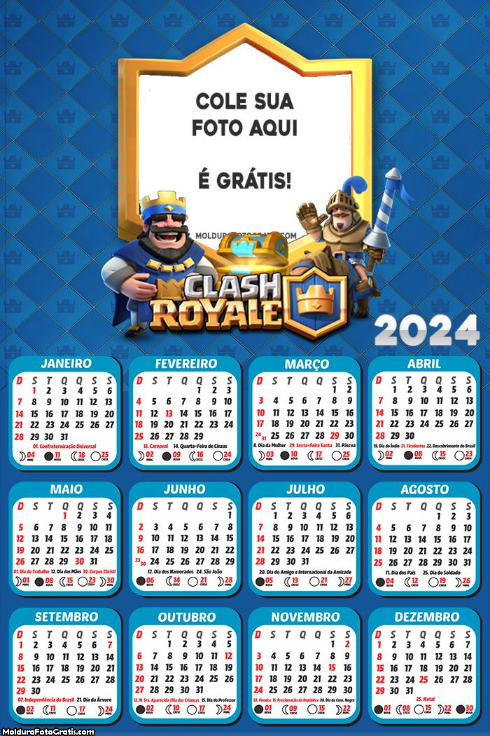 Calendário Clash Royale 2024
