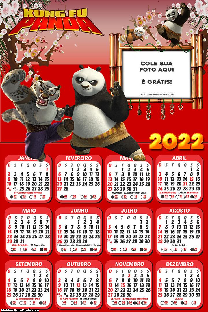Calendário Kung Fu Panda 2022