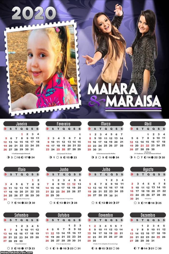 Calendário Maiara e Maraisa 2020