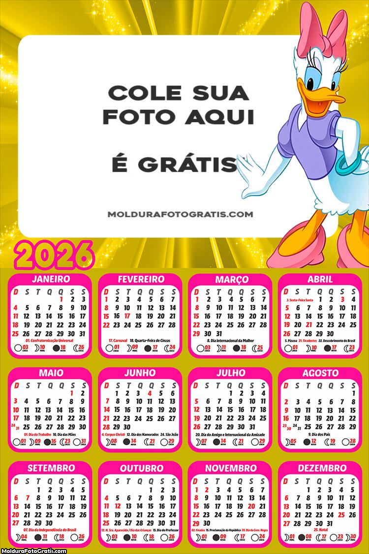 Calendário Margarida 2026
