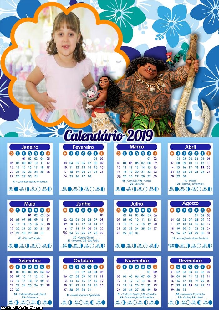 Calendário da Moama 2019