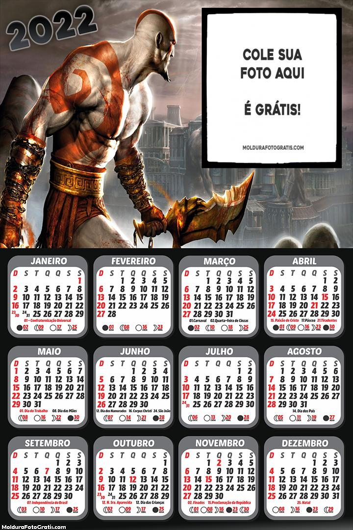 Calendário God of War 2022