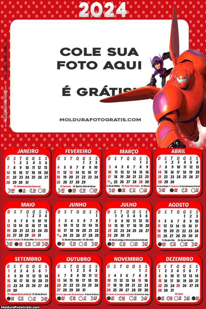 Calendário Big Hero 2024