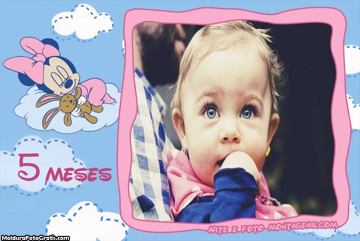 Minnie Baby 5 Meses Moldura