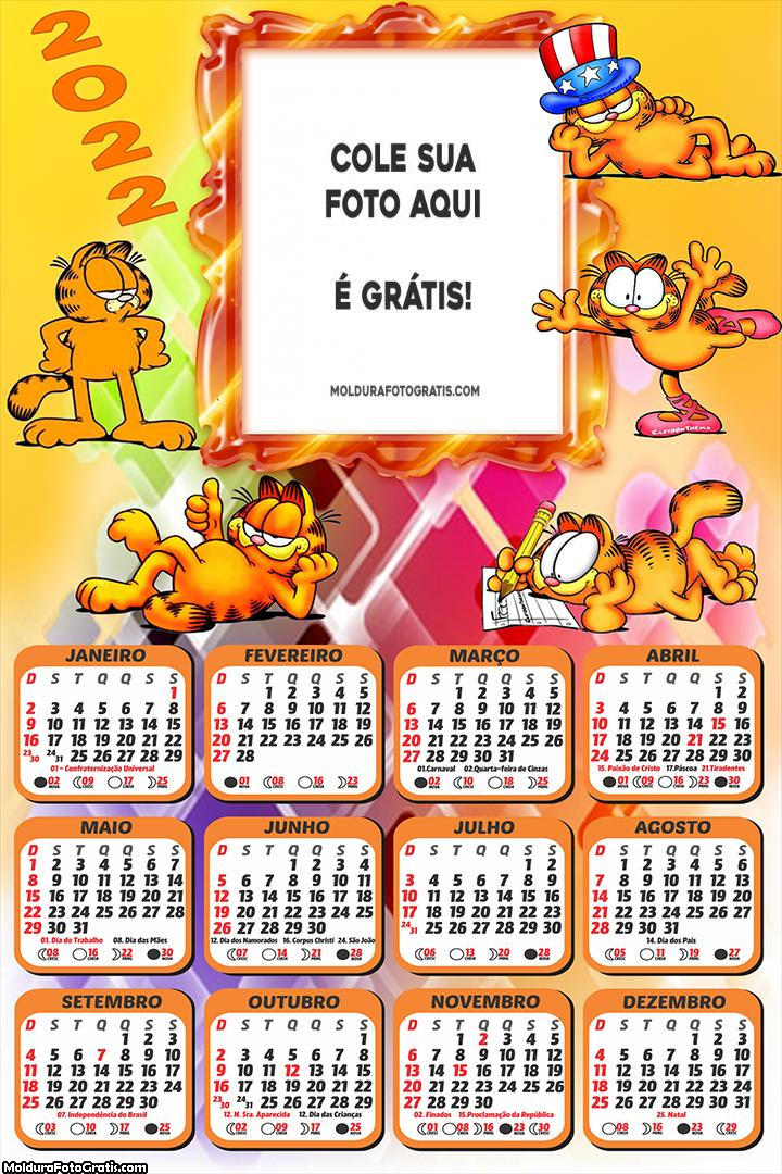 Calendário Garfield 2022
