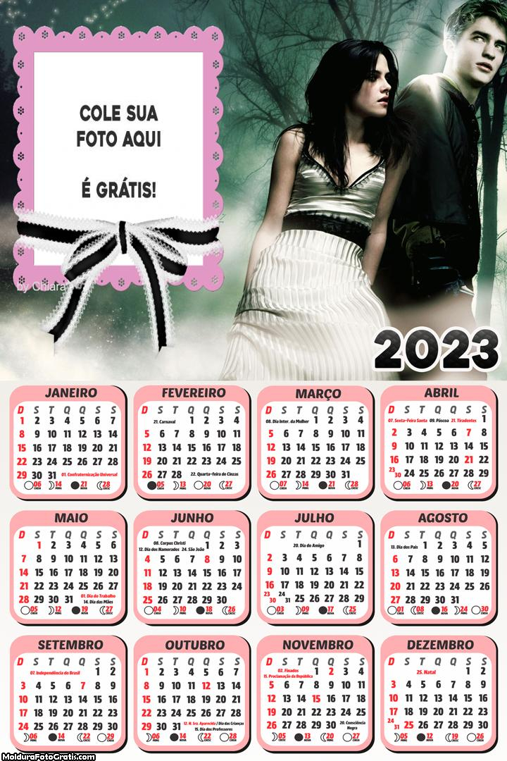 Calendário Bella e Edward 2023