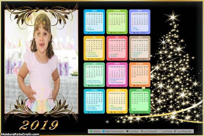 Calendário Árvore de Natal Iluminada 2019