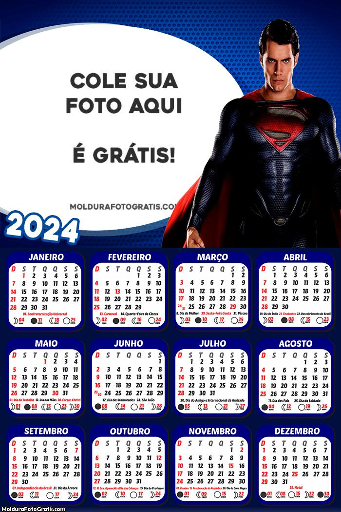 Calendário Super Homem 2024