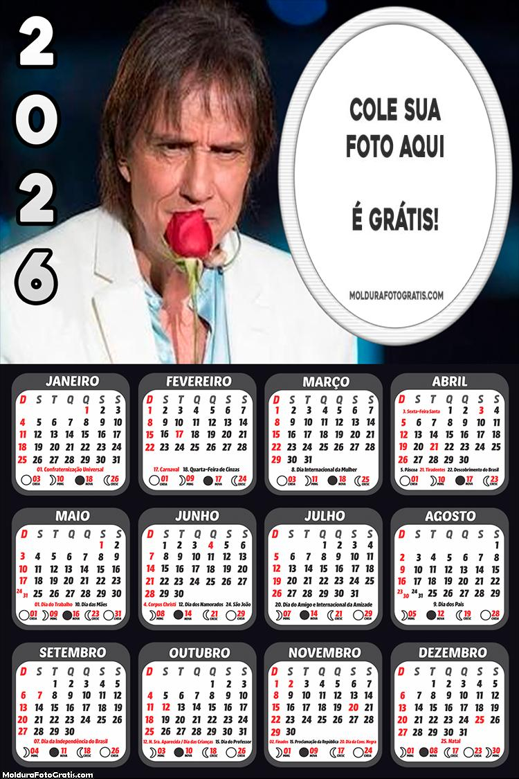 Calendário Roberto Carlos 2026