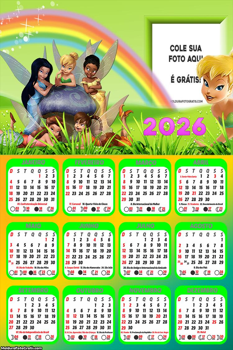 Calendário Fadinhas 2026