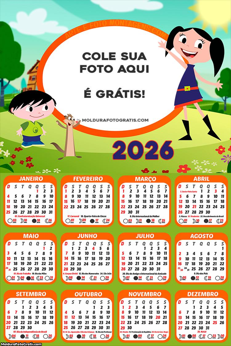 Calendário O Show da Luna 2026