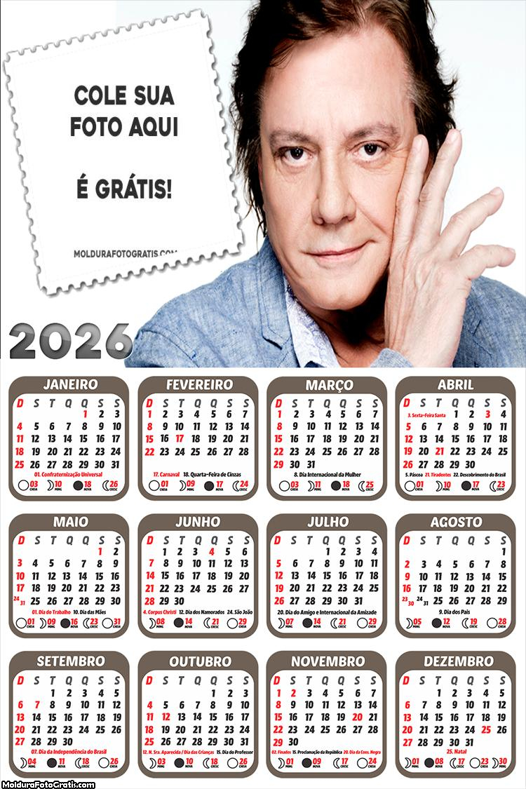 Calendário Fábio Júnior 2026