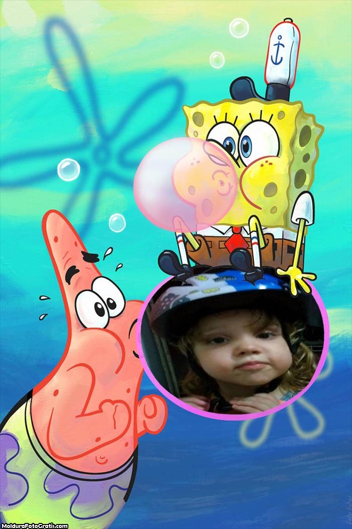 Foto Moldura Bob Esponja e Patrick Estrela