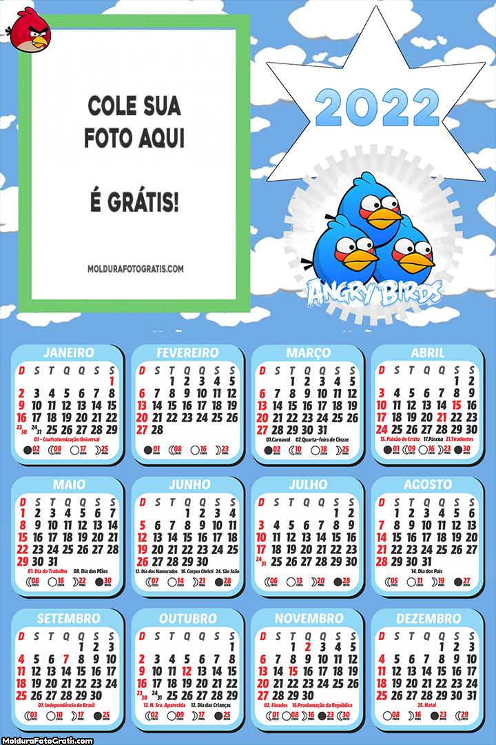 Calendário Angry Birds 2022