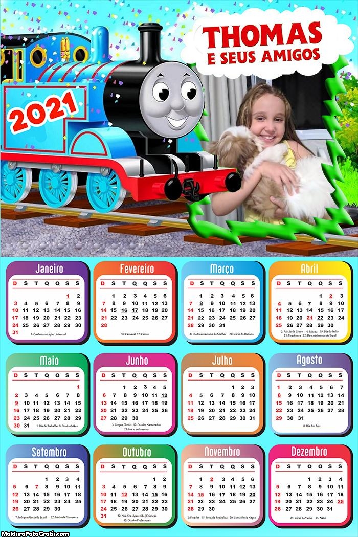 Calendário Thomas e Seus Amigos 2021
