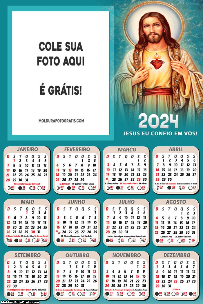 Calendário Jesus Eu Confio em Vós 2024